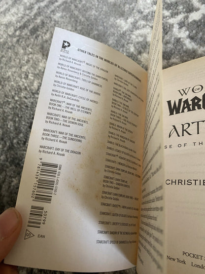 World of Warcraft: Arthas: Rise of the Lich King Christie Golden Mass Paperback