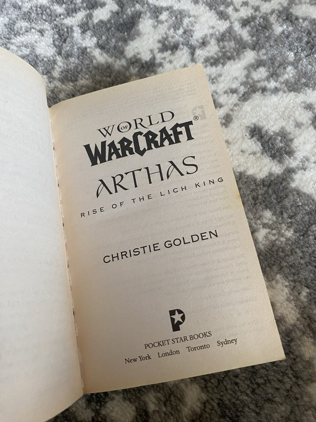 World of Warcraft: Arthas: Rise of the Lich King Christie Golden Mass Paperback