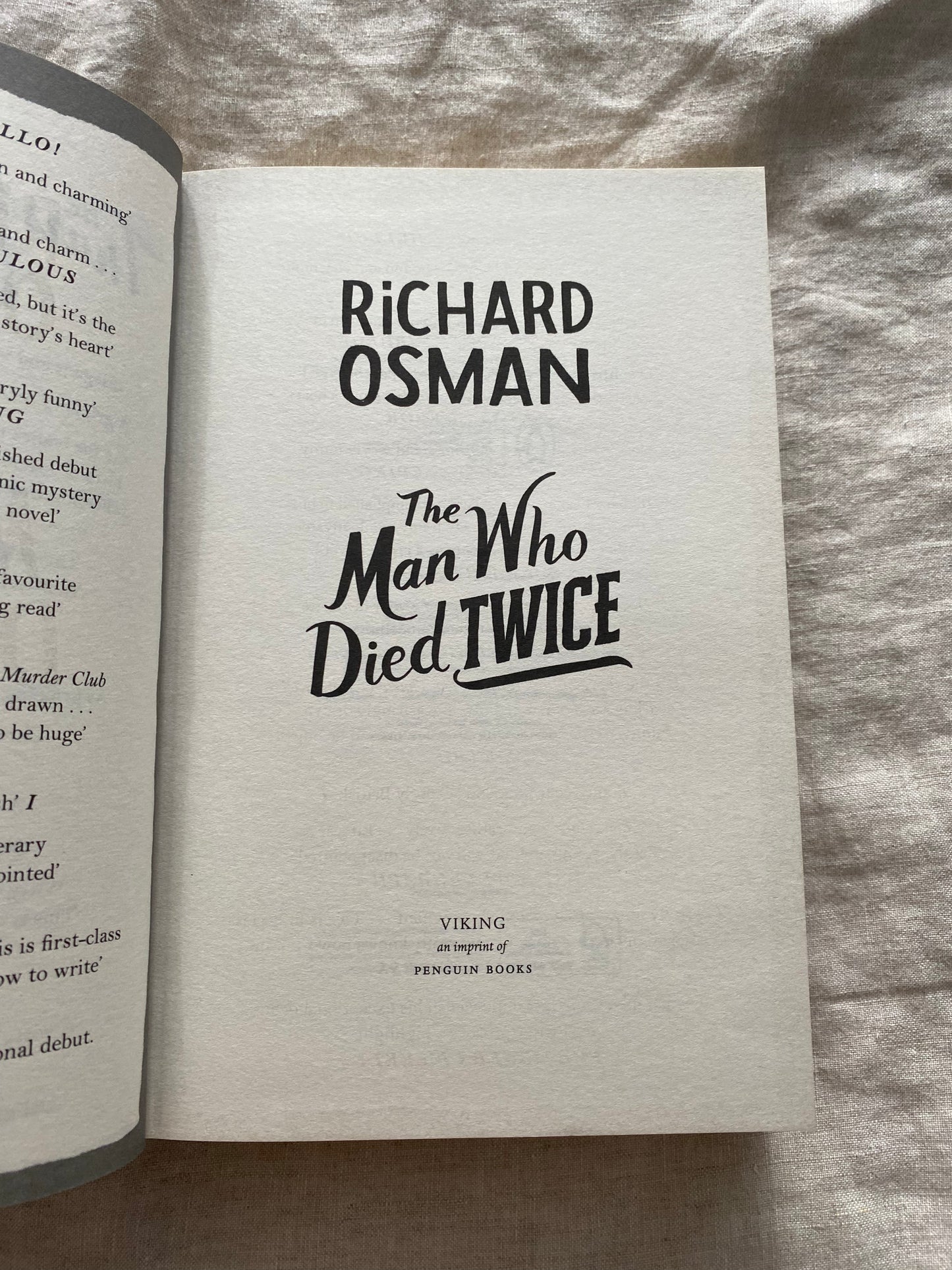 The Man Who Died Twice (Thursday Murder Club Series #2)