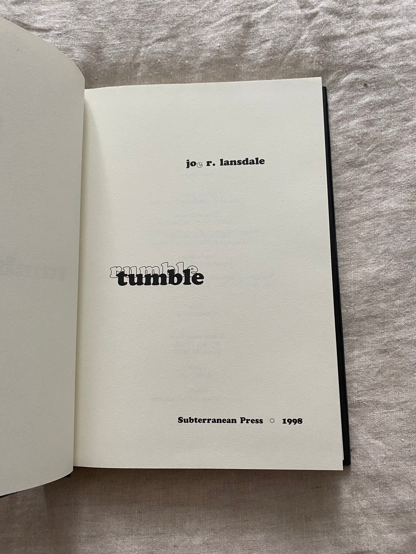 Rumble Tumble (Hap & Leonard Series #5) [No. 77 of 400]