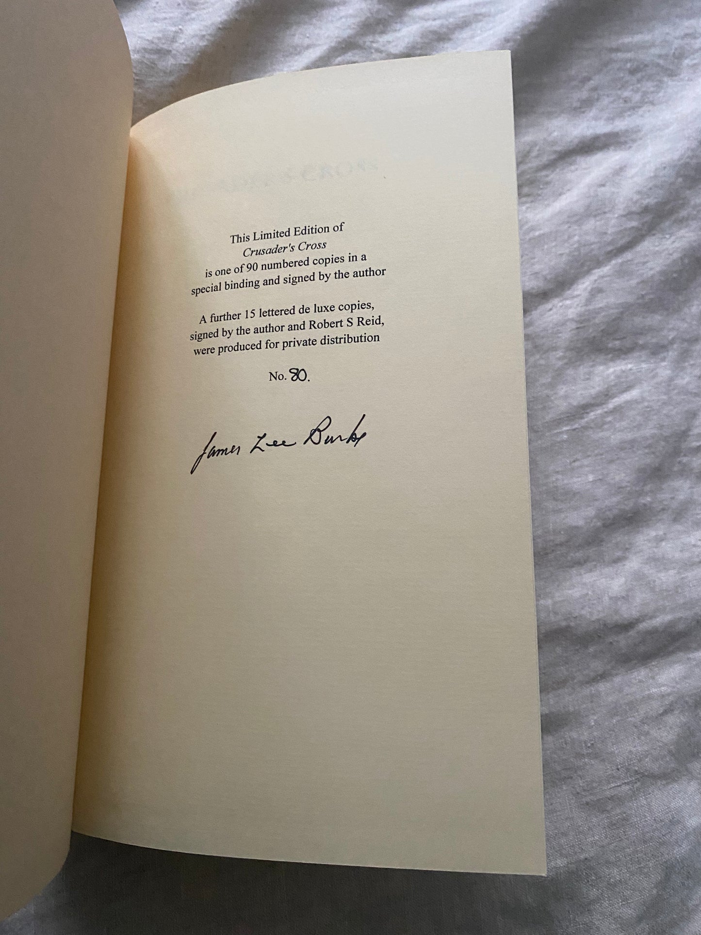 Crusader’s Cross (Dave Robicheaux Series #14) [Scorpion Press No. 80/90]