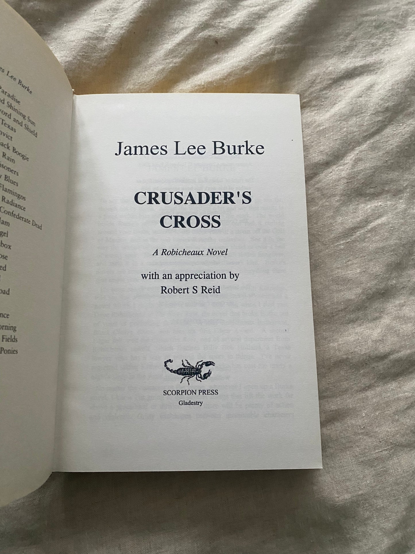 Crusader’s Cross (Dave Robicheaux Series #14) [Scorpion Press No. 80/90]