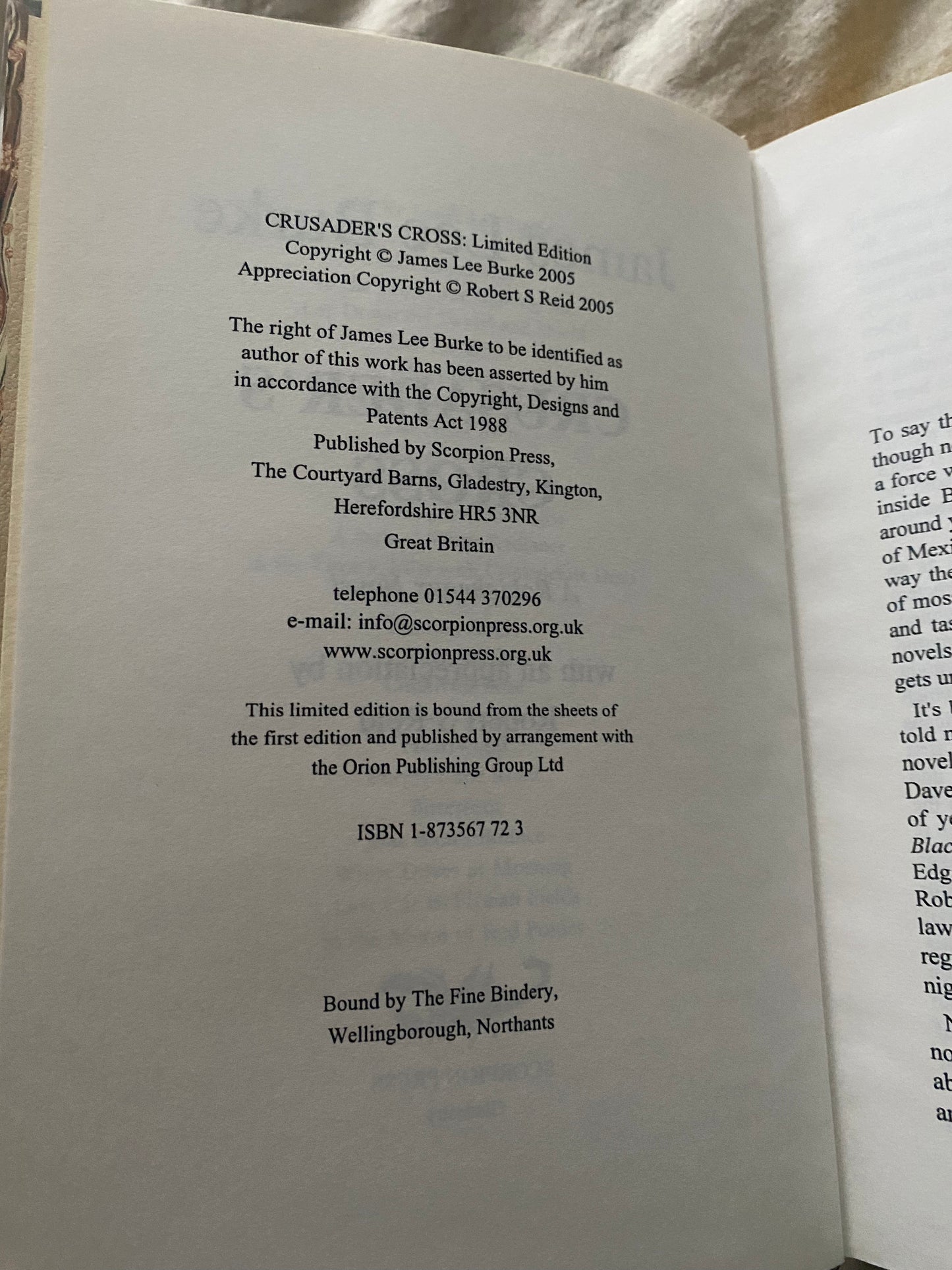 Crusader’s Cross (Dave Robicheaux Series #14) [Scorpion Press No. 80/90]