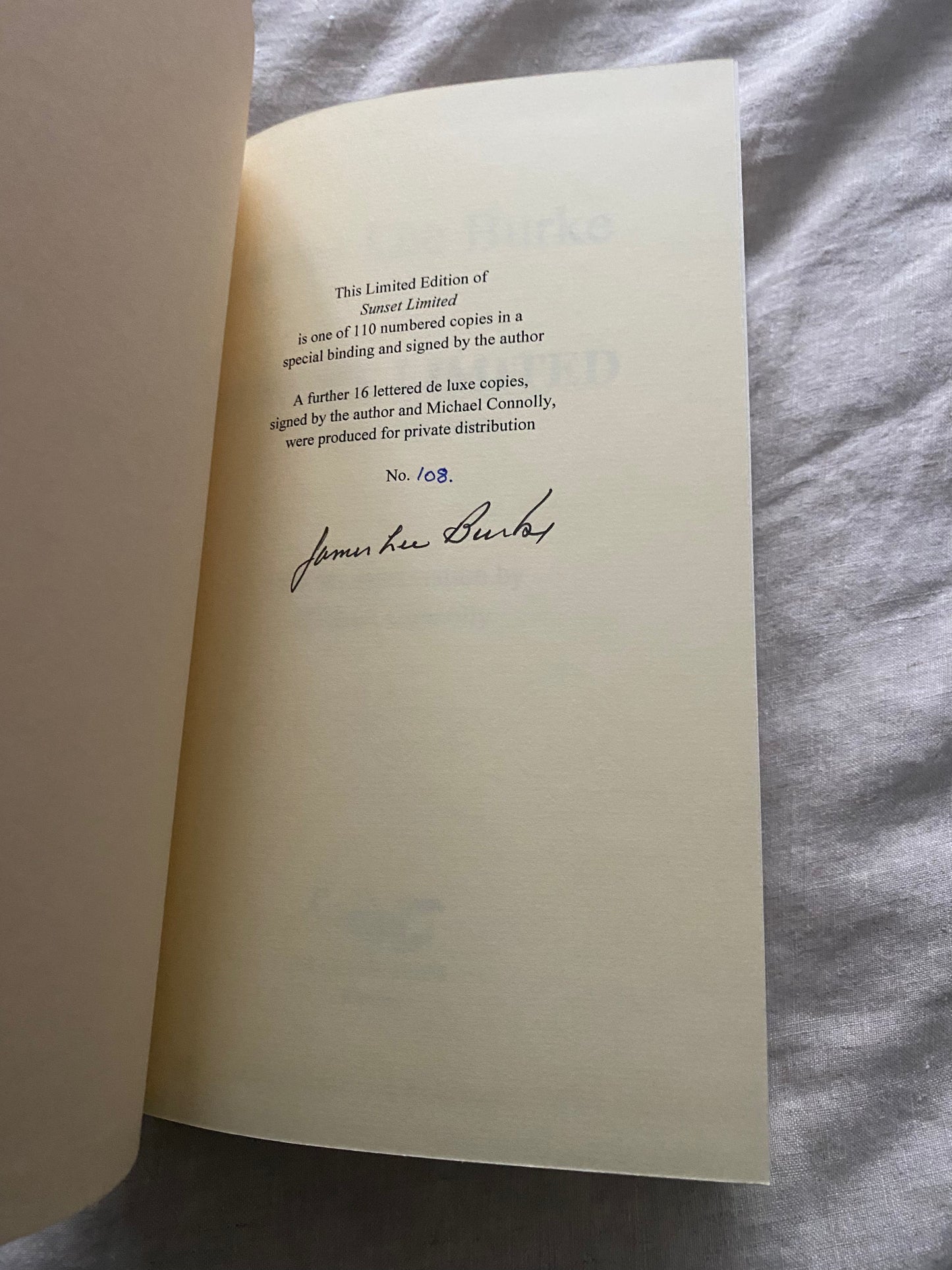 Sunset Limited (Dave Robicheaux Series #10) [Scorpion Press No. 108/110]