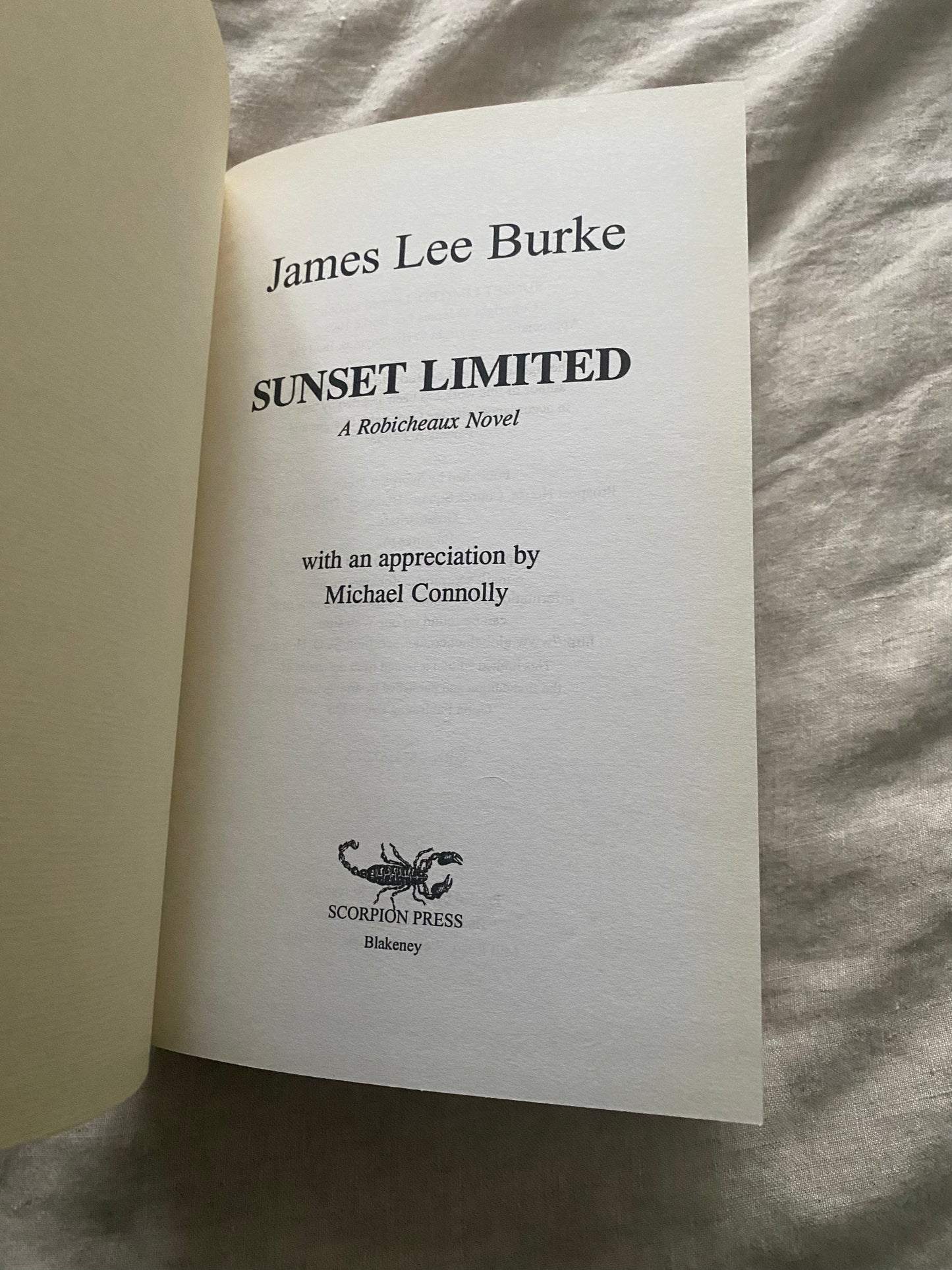 Sunset Limited (Dave Robicheaux Series #10) [Scorpion Press No. 108/110]