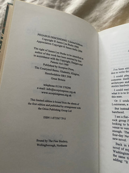 Pegasus Descending (Dave Robicheaux Series #15) [Scorpion Press No. 66/80]