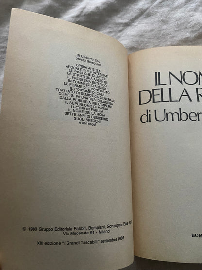 Il Nome della Rosa (I Grandi Tascabili Bompiani #33)