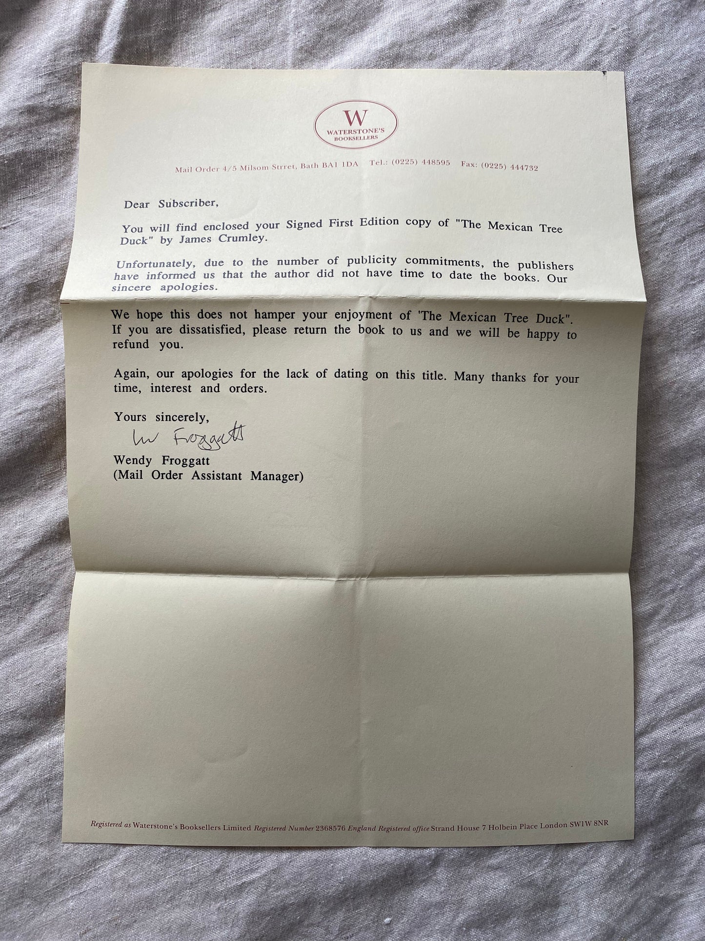 The Mexican Tree Duck (C.W. Sughrue Series #2)