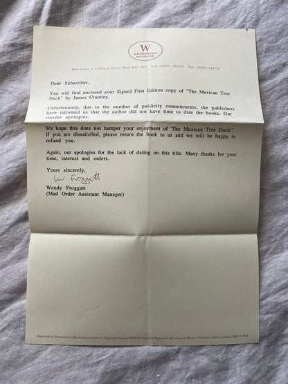 The Mexican Tree Duck (C.W. Sughrue Series #2)