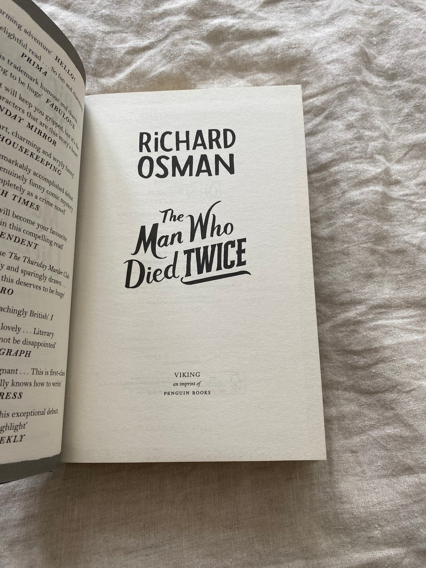 The Man Who Died Twice (The Thursday Murder Club Series #2)