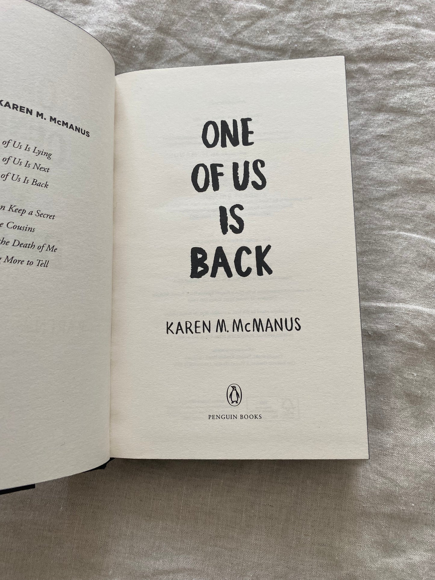 One of Us is Back (One of Us Is Lying Series #3)