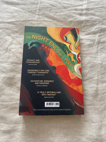 The Night Ends with Fire (The Dragon Spirit Duology #1)