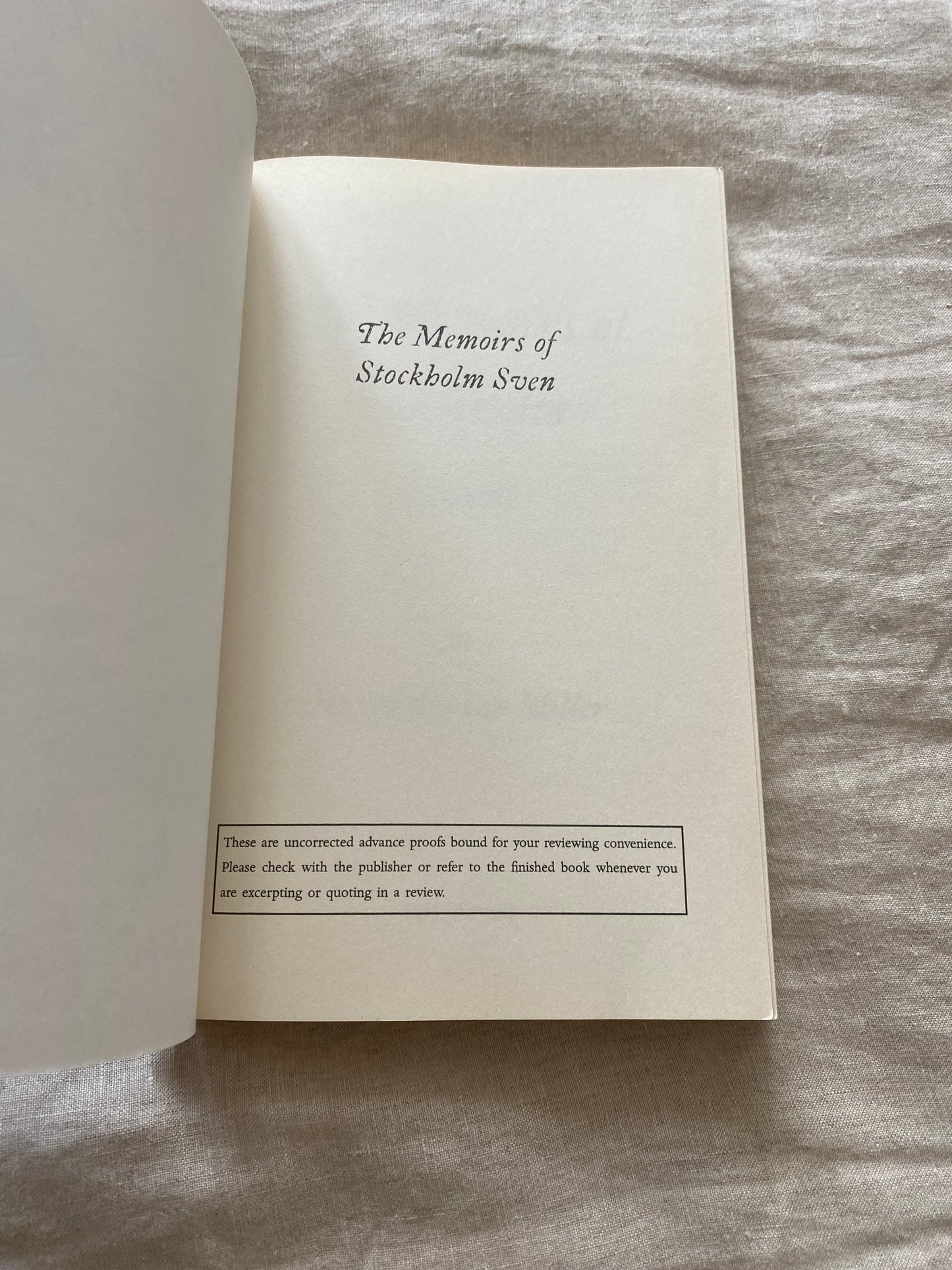 The Memoirs of Stockholm Sven