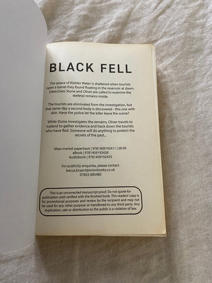 Black Fell (Stone and Oliver Series #4)