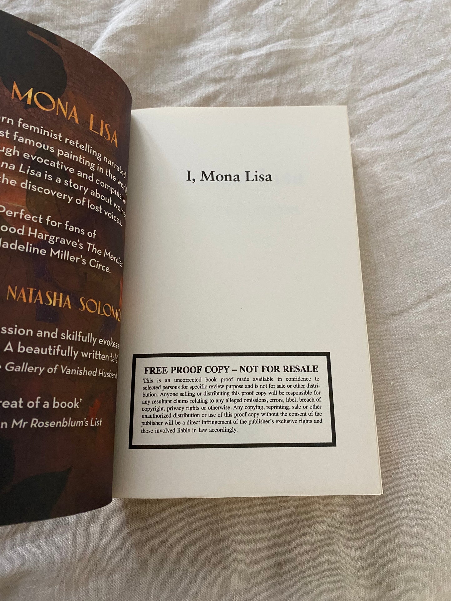 I, Mona Lisa