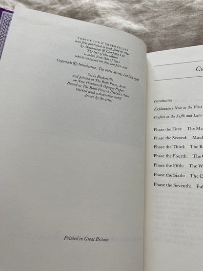 Tess of the d'Urbervilles (The Folio Society)