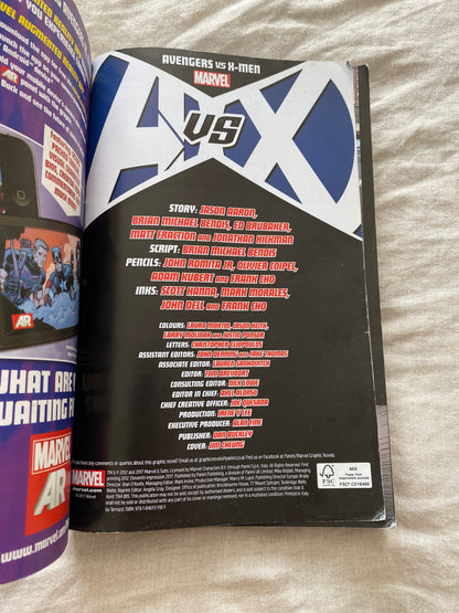 Avengers Vs. X-men Graphic Novel by Brian Michael Bendis (Marvel, 2012)