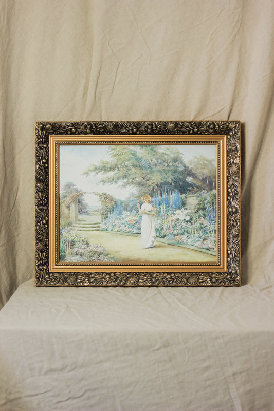 Herbaceous Border, Vintage Print