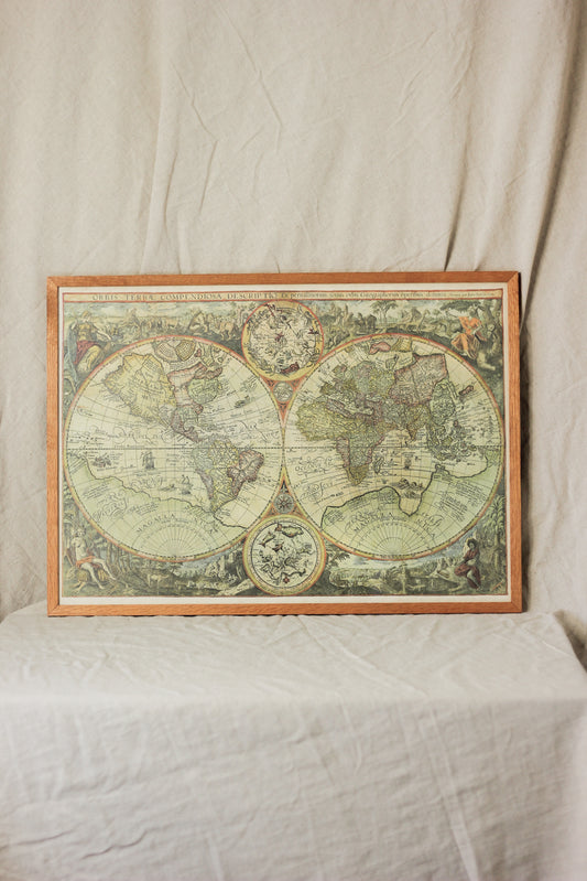 Orbis Terrae Compendiosa Descriptio, Vintage Print (Reproduction)