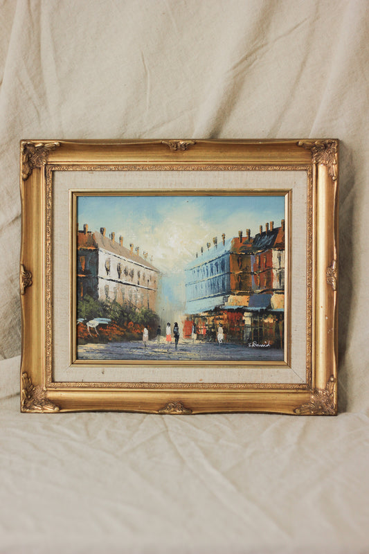 Parisian Street Scene, Oil on Canvas