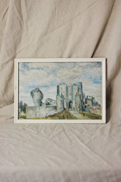 Caerphilly Castle, Oil on Board