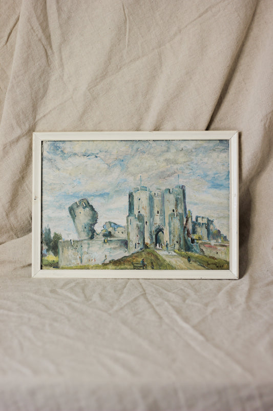 Caerphilly Castle, Oil on Board