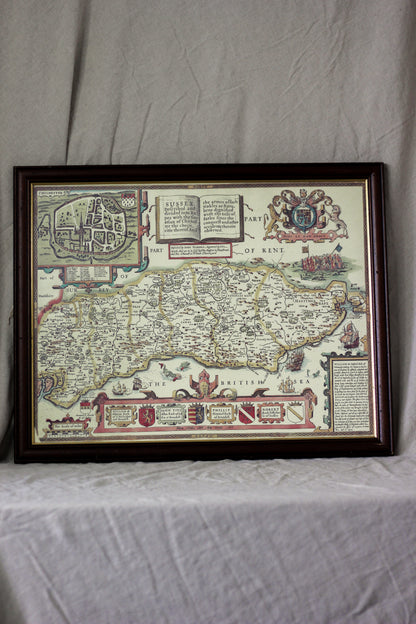 Sussex Map, Vintage Map Print