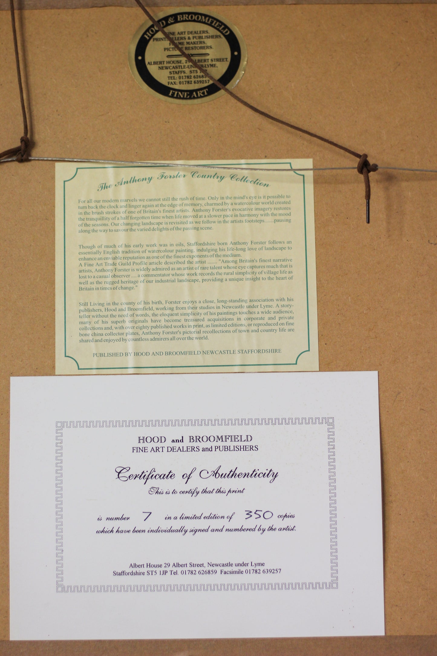 'Ringside Seat' (No. 7 of 350), Fine Print