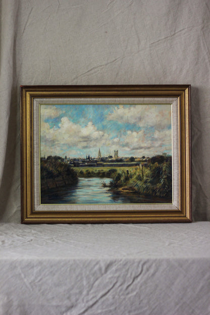 'Dorchester from Coker’s Frome', Oil on Canvas