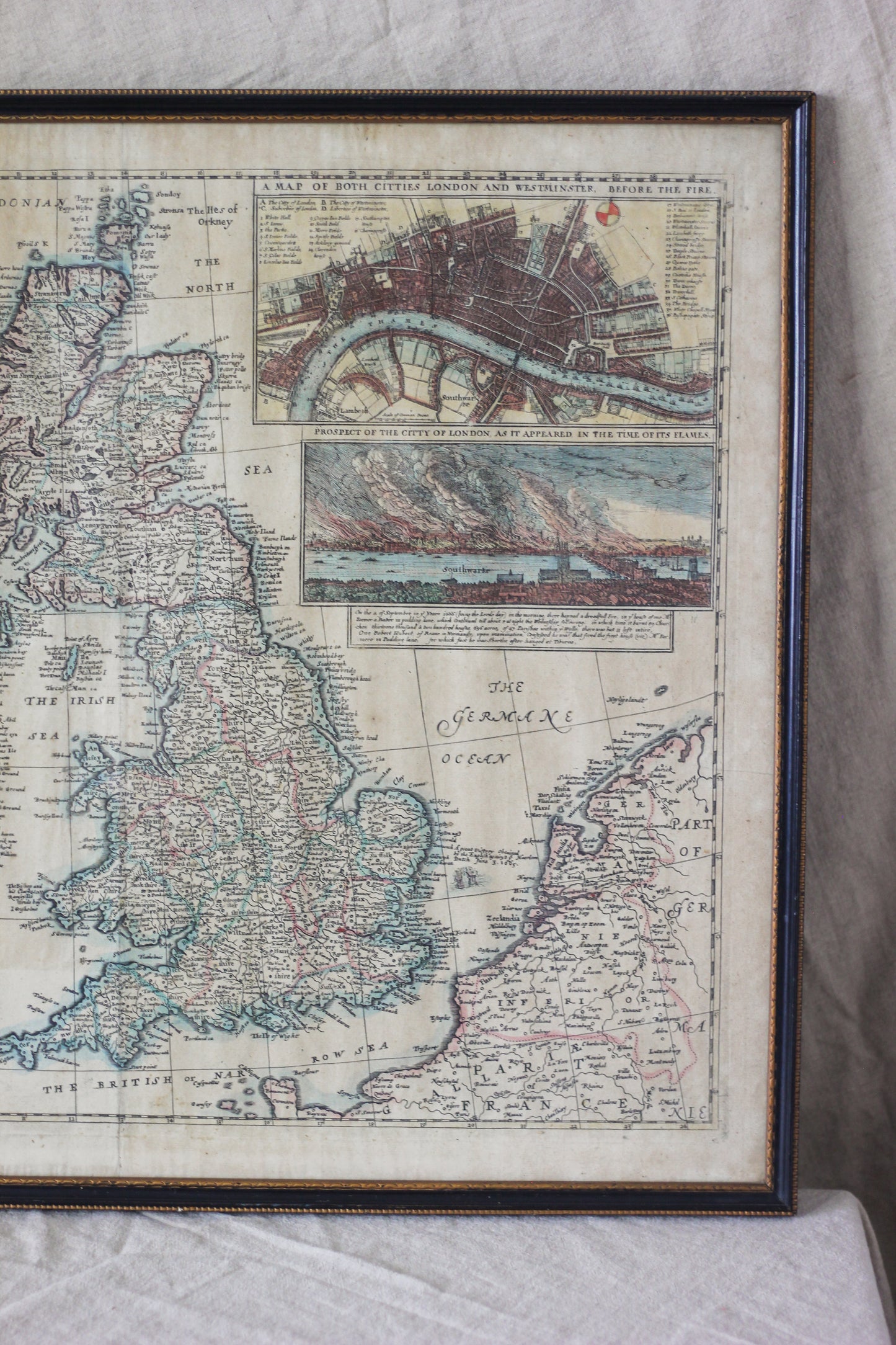 Map of Great Britain and Ireland, Antique Map