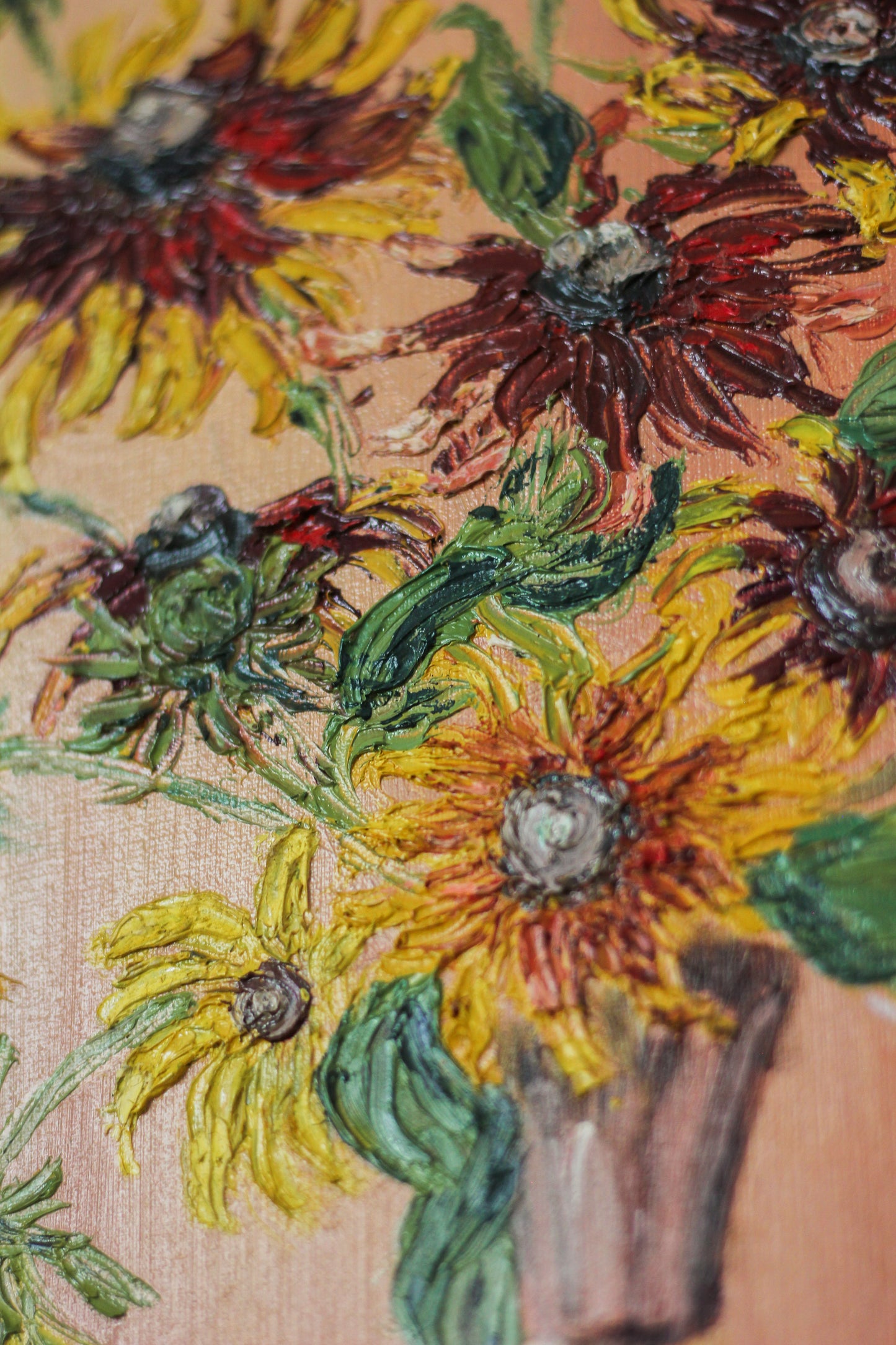 'Rudbeckias', Oil on Board