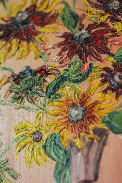 'Rudbeckias', Oil on Board