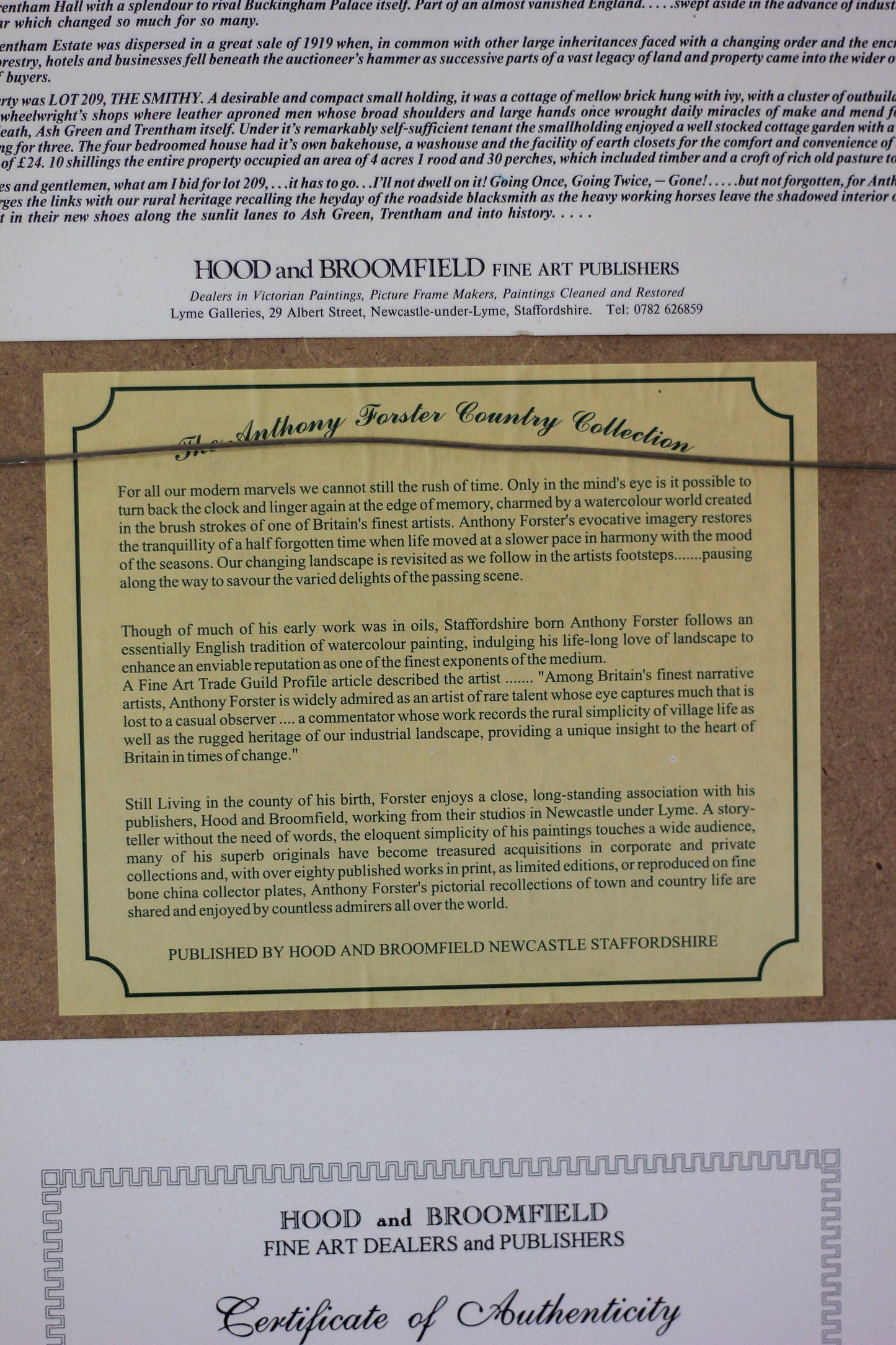 'The Smithy' (No. 772 of 850), Fine Print
