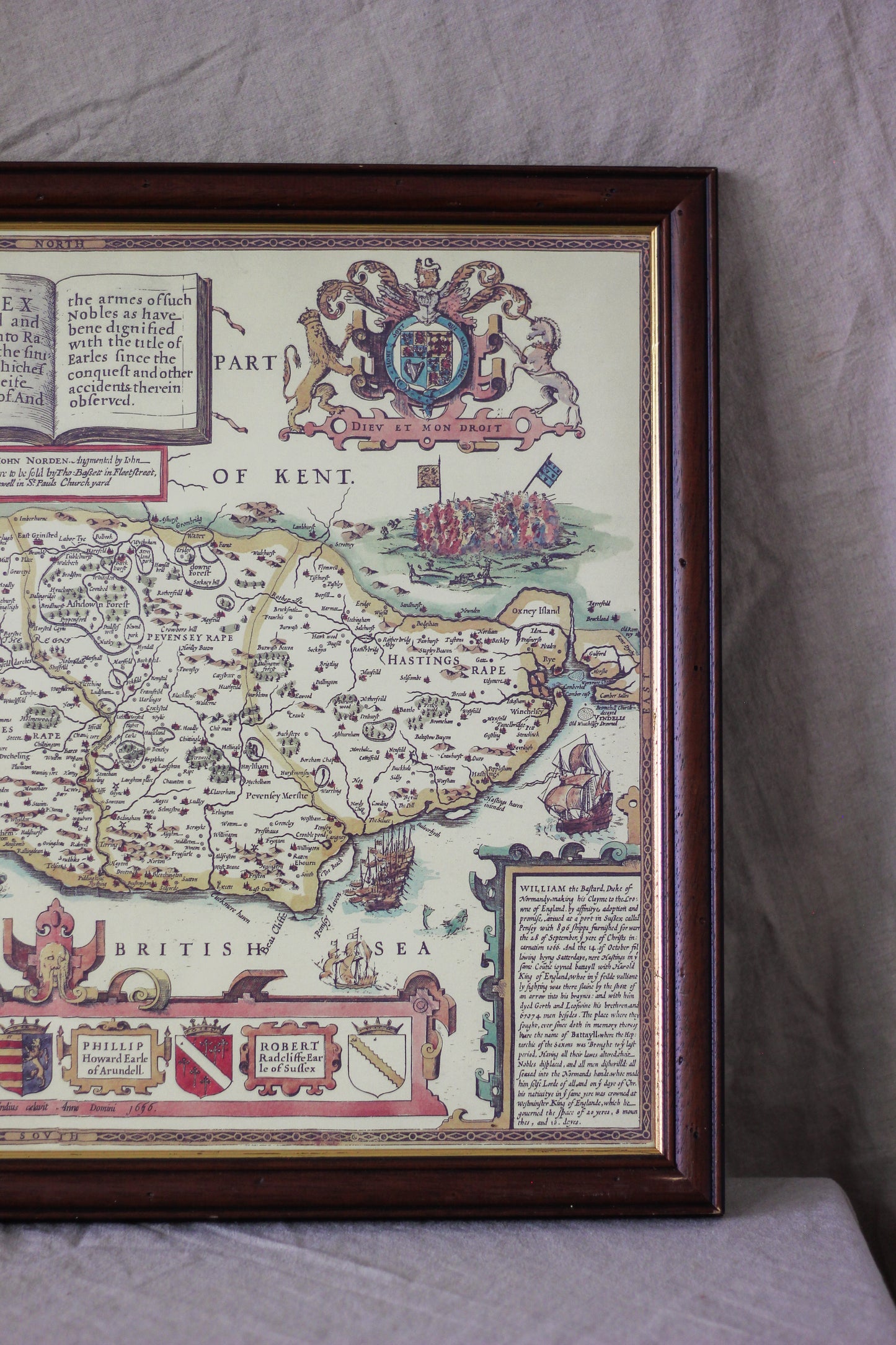 Sussex Map, Vintage Map Print
