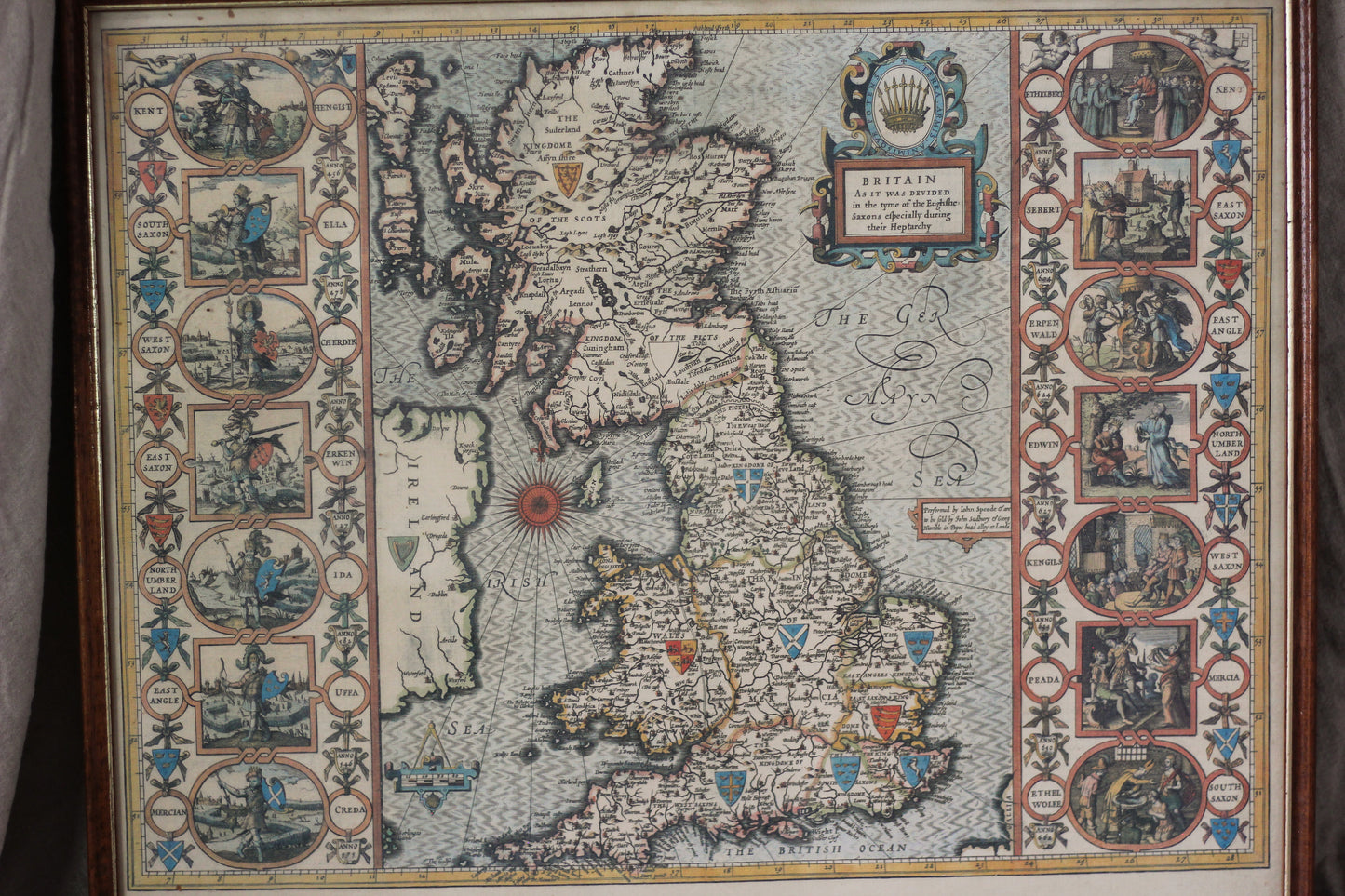 British Isles Map, Vintage Map Print