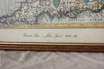 British Isles Map, Vintage Map Print