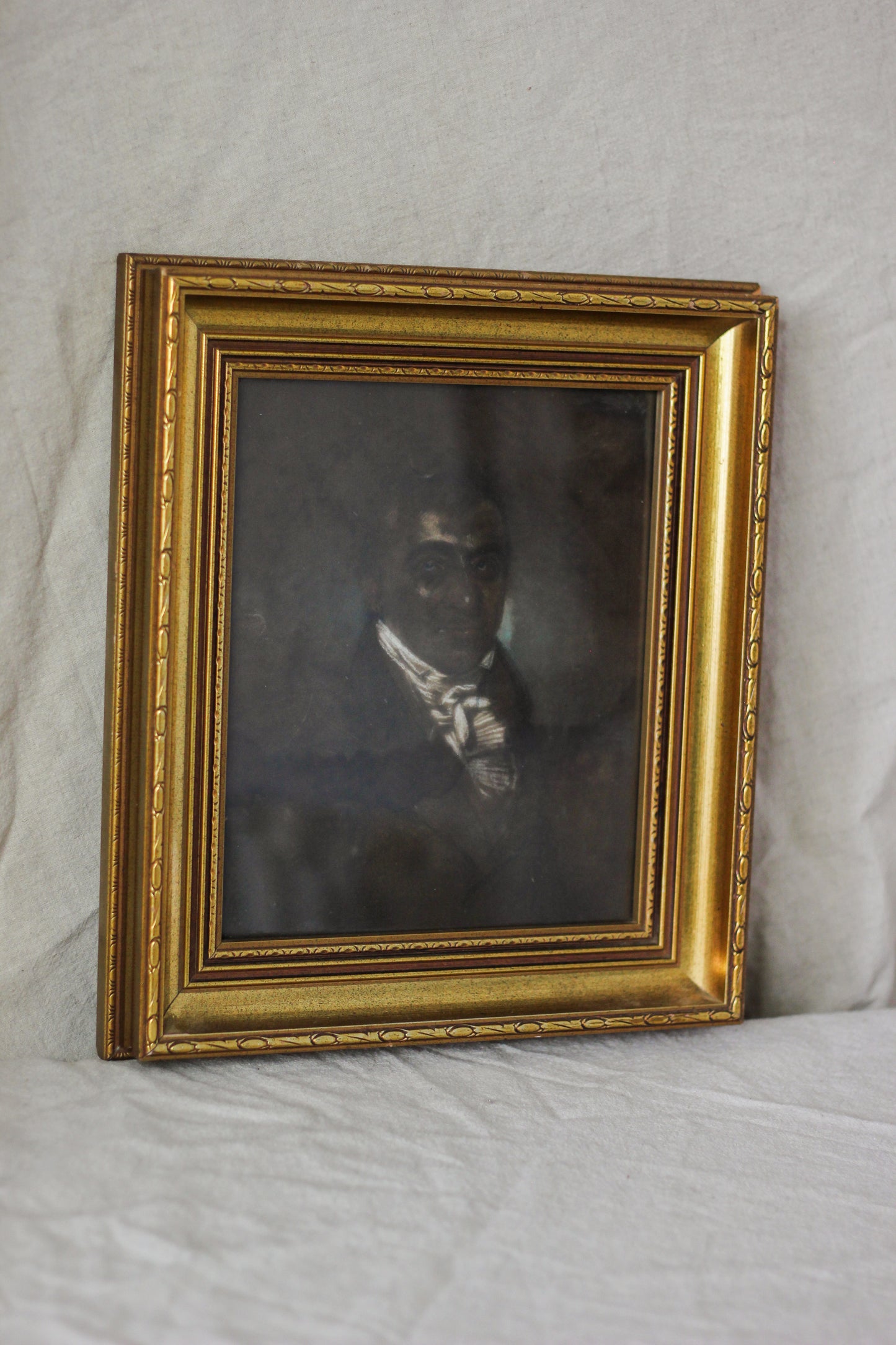 Portrait of a Gentleman Study, Chalk on Black Paper