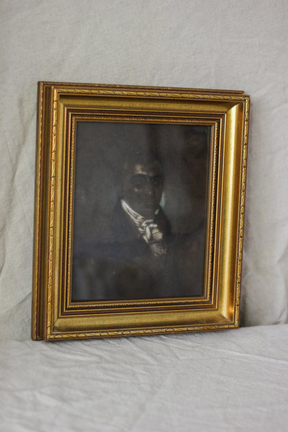 Portrait of a Gentleman Study, Chalk on Black Paper
