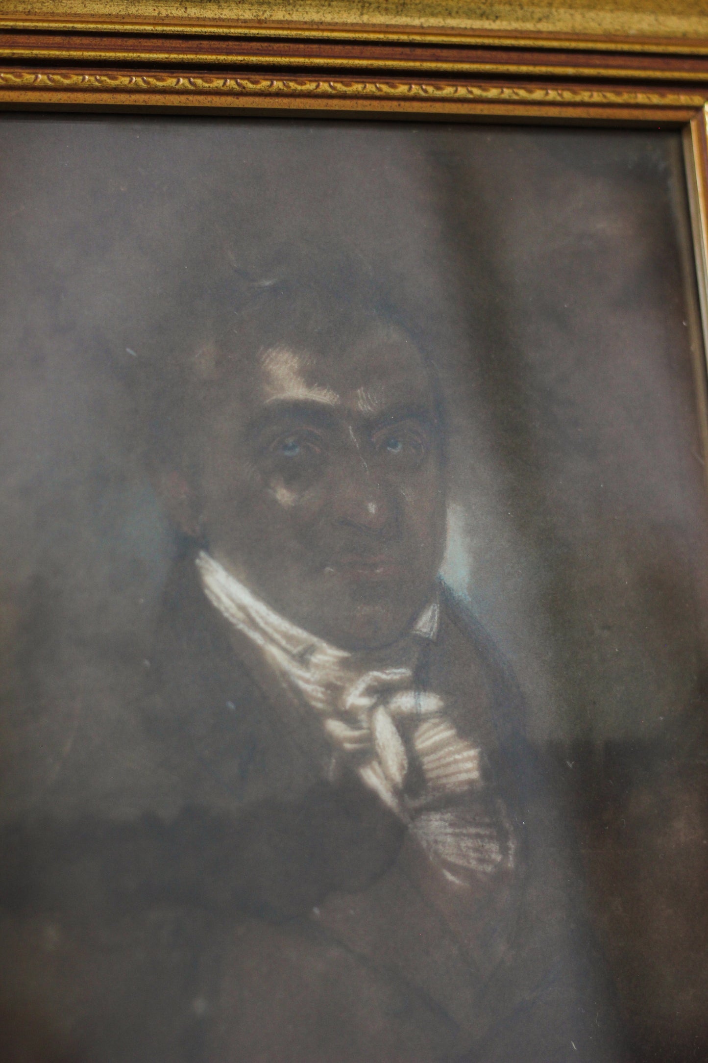 Portrait of a Gentleman Study, Chalk on Black Paper