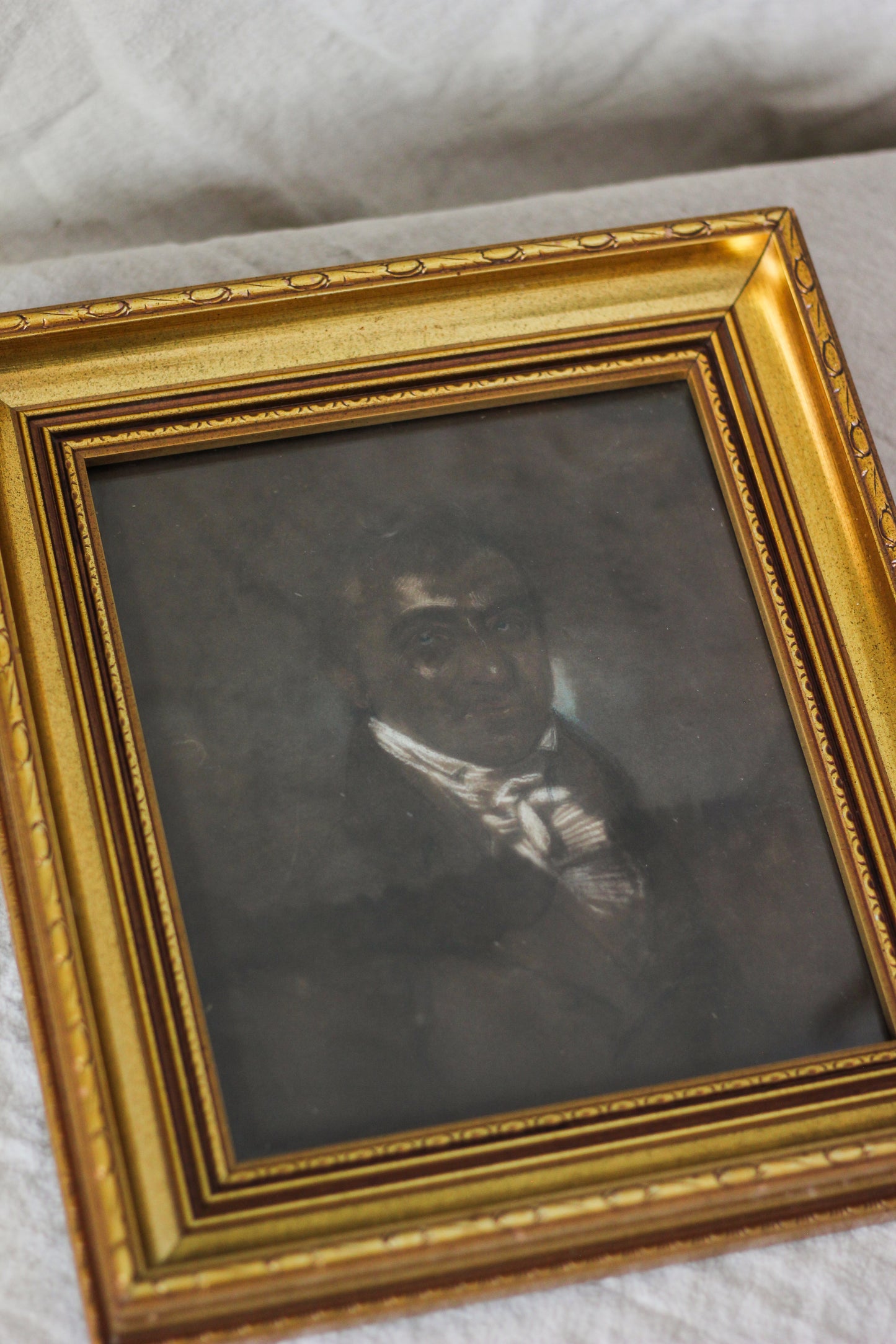 Portrait of a Gentleman Study, Chalk on Black Paper