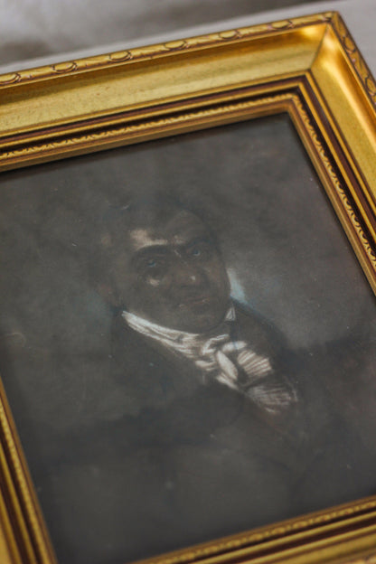 Portrait of a Gentleman Study, Chalk on Black Paper