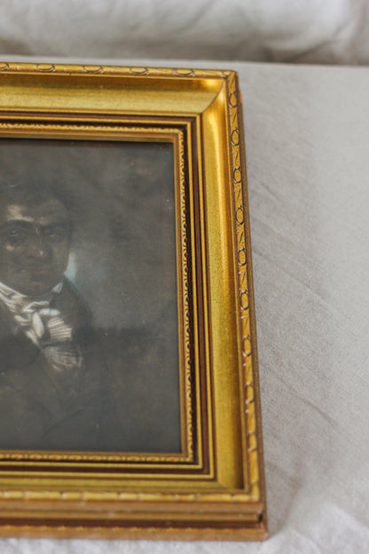 Portrait of a Gentleman Study, Chalk on Black Paper