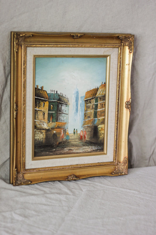 Parisian Street Scene 2, Oil on Canvas