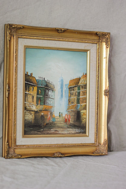 Parisian Street Scene 2, Oil on Canvas