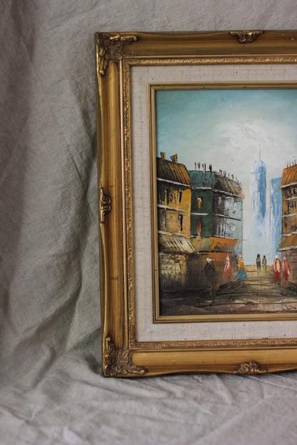 Parisian Street Scene 2, Oil on Canvas