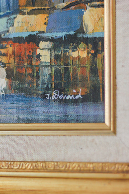 Parisian Street Scene, Oil on Canvas