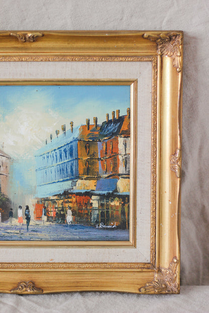 Parisian Street Scene, Oil on Canvas