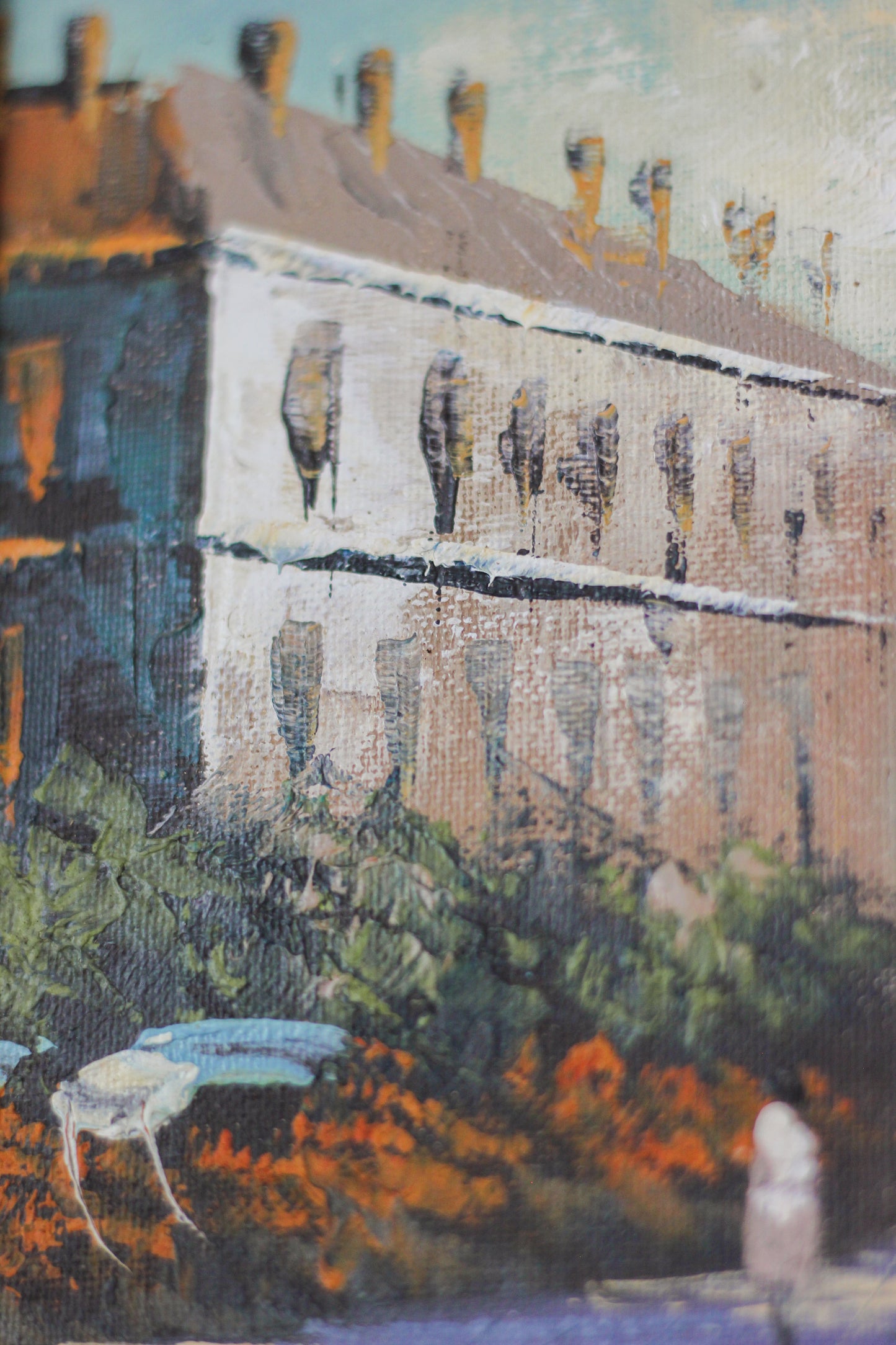 Parisian Street Scene, Oil on Canvas