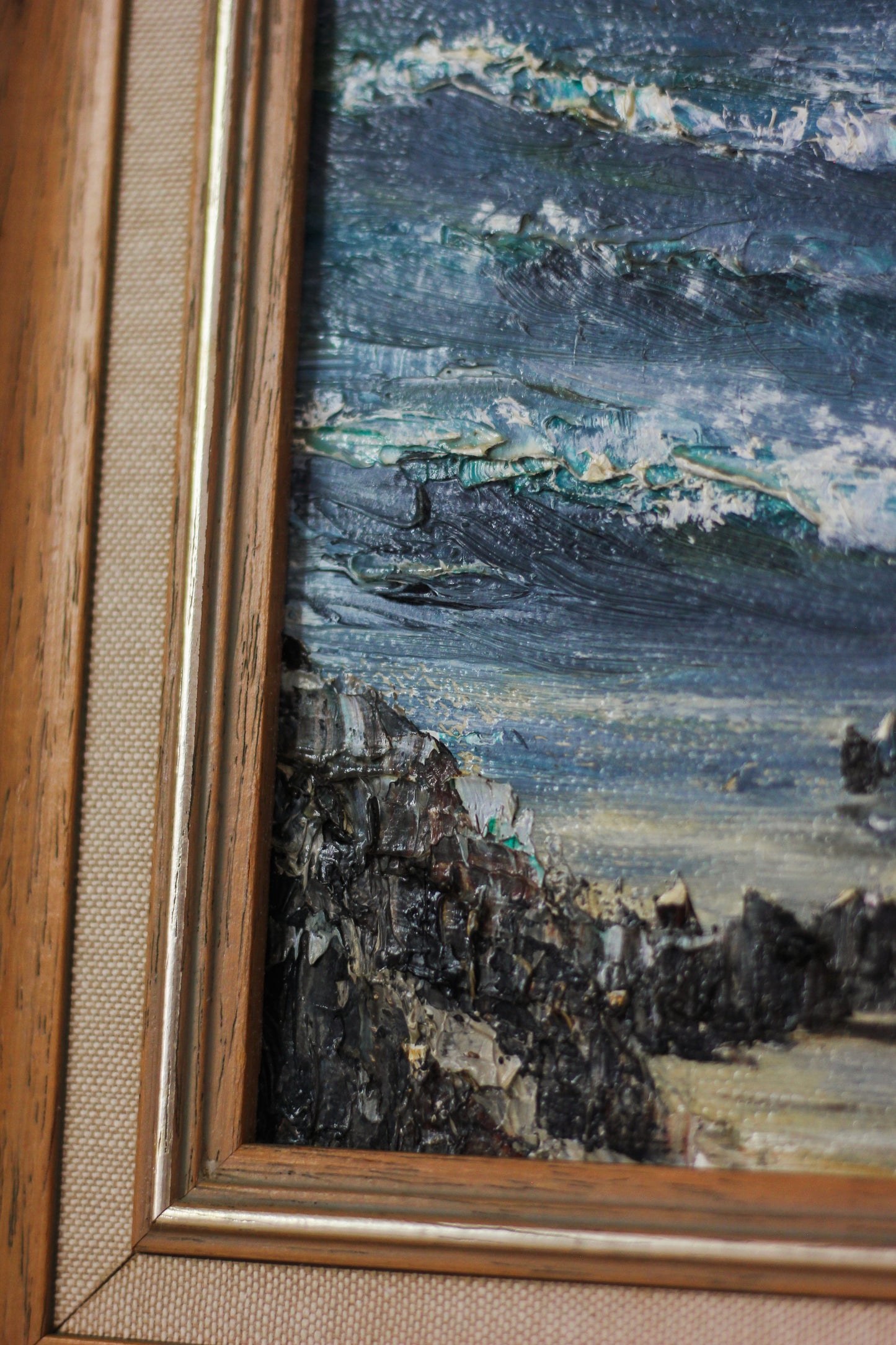 Coastal Cliffs Seascape, Oil on Canvas