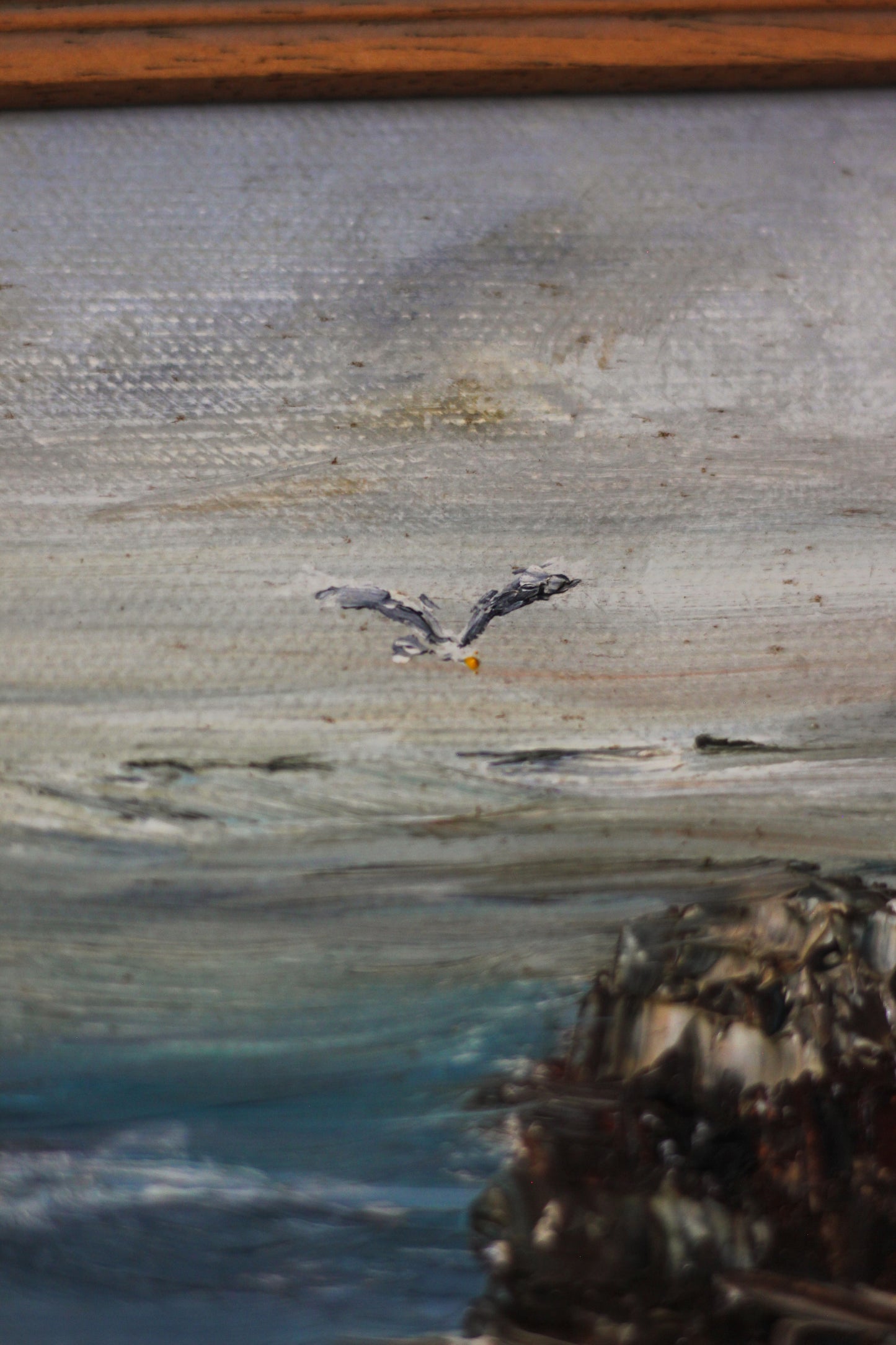 Coastal Cliffs Seascape, Oil on Canvas